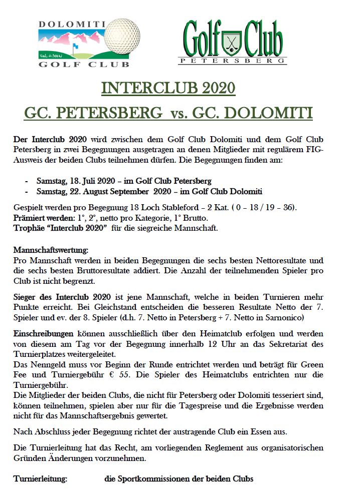 INTERCLUB PETERSBERG / DOLOMITI Interclub 2